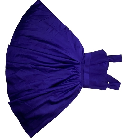 Light in the box formal cocktail satin blue dress size 2-4 US flare - Picture 13 of 14